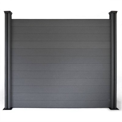 Original Patent Design Dark Grey Privacy Fence Wood Composite Wpc Decorative Garden Fence Panel