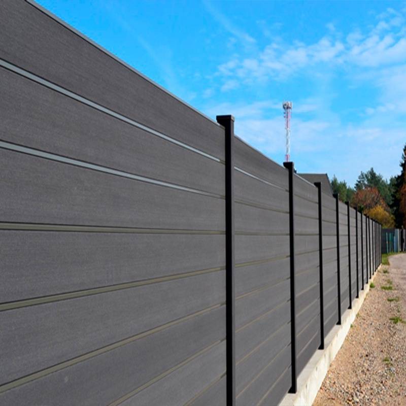 Diy Home Wpc Fence Aluminium Post Composite Wood Waterproof Uv Resistant Outdoor Garden Wood Fencing Panels